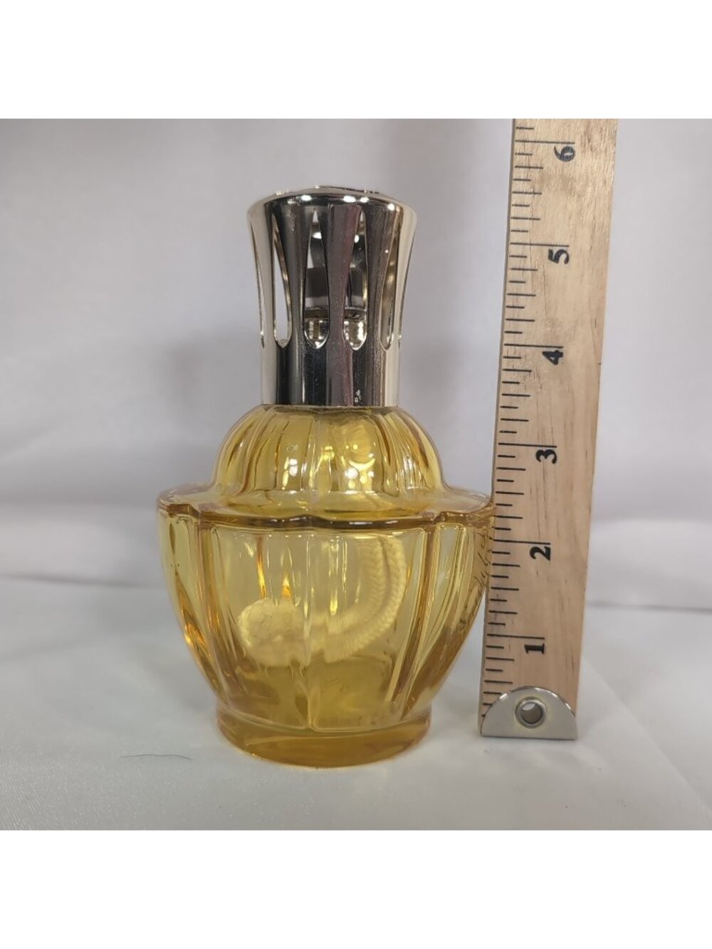 Vintage Amber Glass Lampe Berger France Catalytic Fragrance Lamp Amber Yellow - Picture 9 of 10